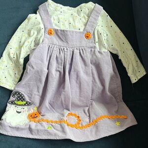 Good Lad Purple Halloween Costume Dress with Ghost and Pumpkin